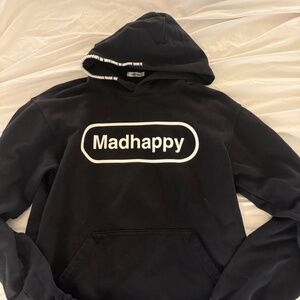 Madhappy: Classics Universal Logo Hoodie, Black White (size Medium)